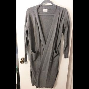 Grey long cardigan